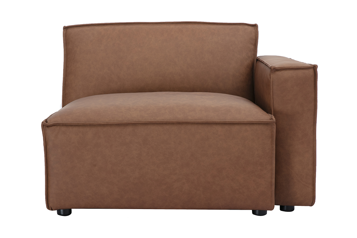 Module d'angle droit en cuir marron pour canap� SPLIT