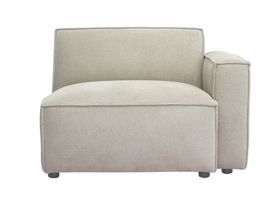 Module d'angle droit pour canap&eacute; en tissu chenille beige SPLIT