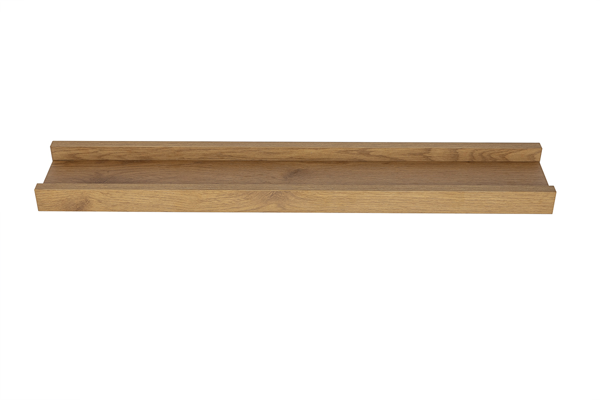 �tag�re murale en bois clair ch�ne ALTA� vue de haut/face.
