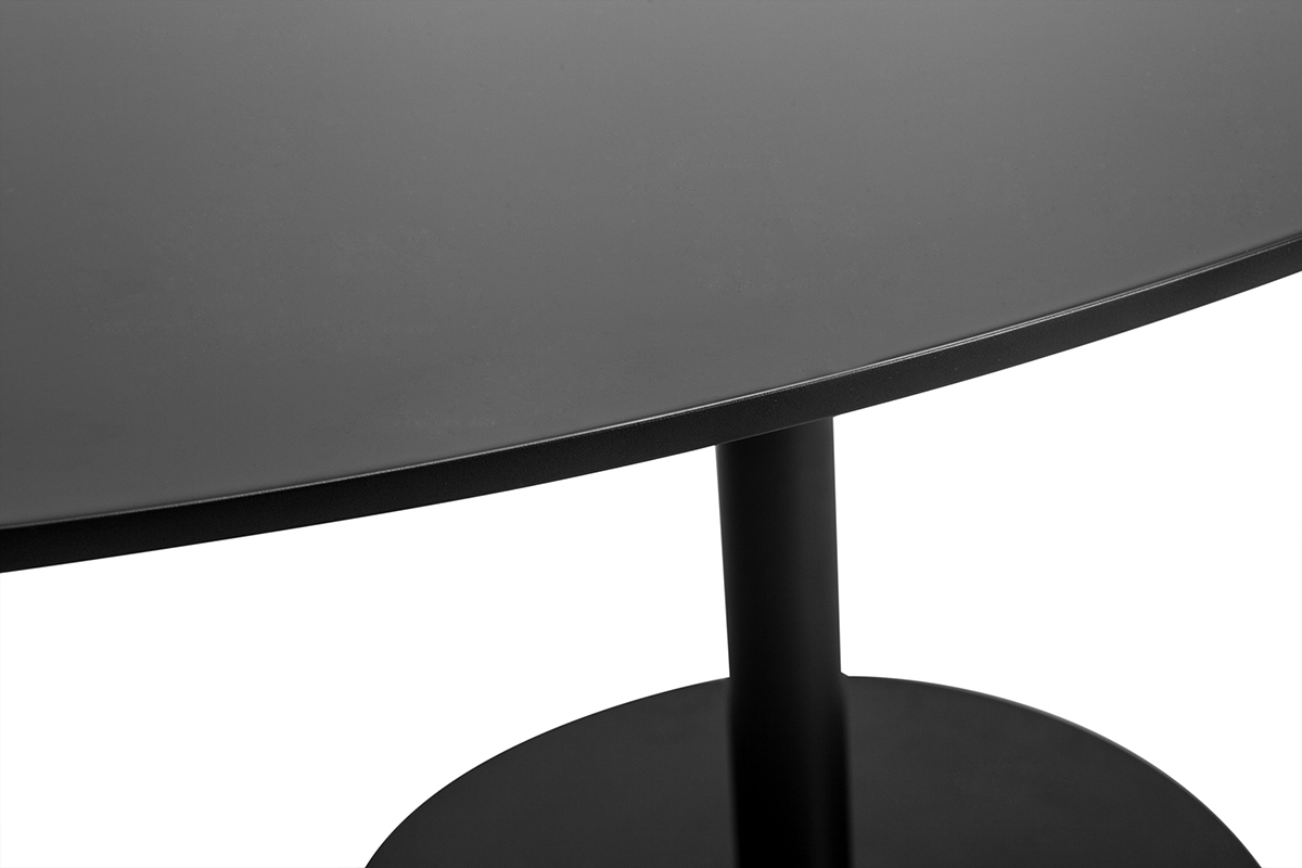 Table � manger design noire ovale L170 cm HALIA