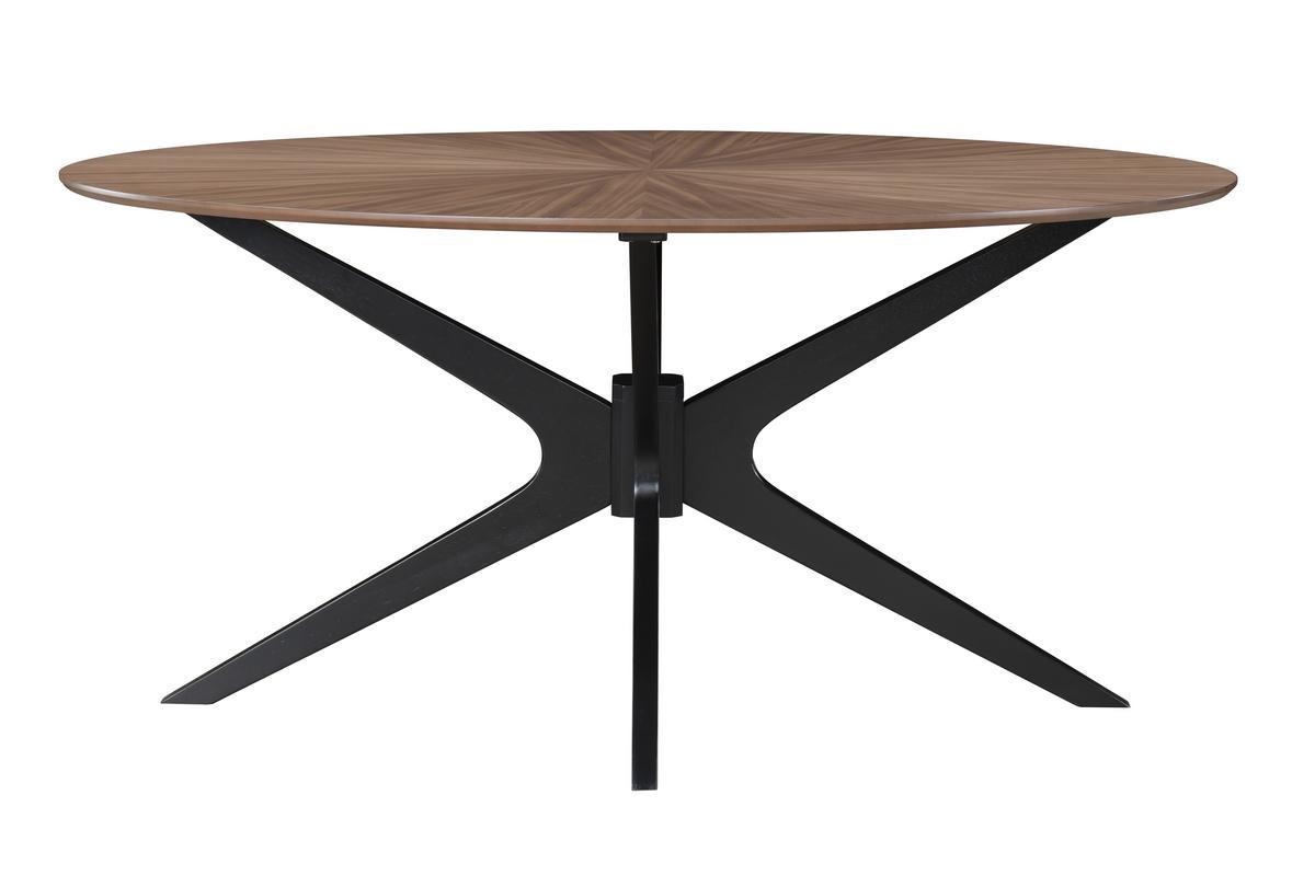 Table � manger design ovale noyer L160 cm DIELLI