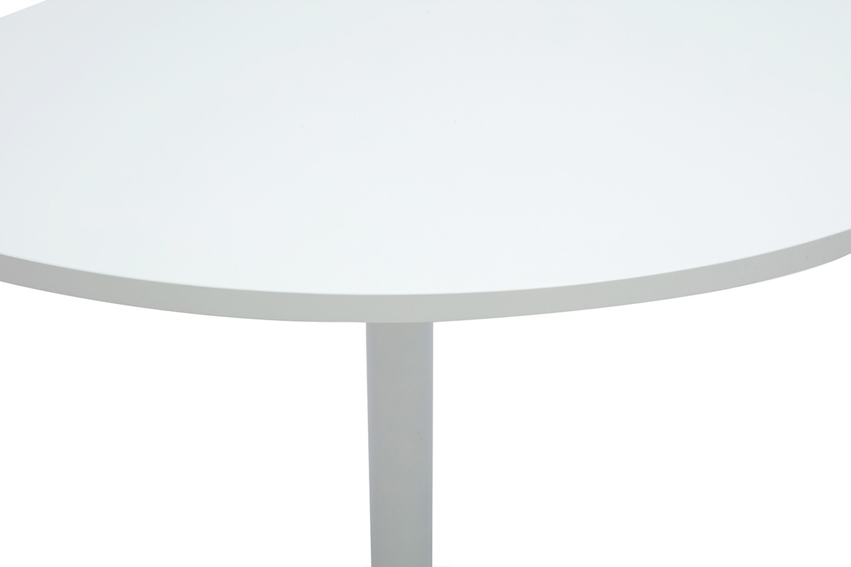 Table � manger design ronde blanche D90 cm CALISTA