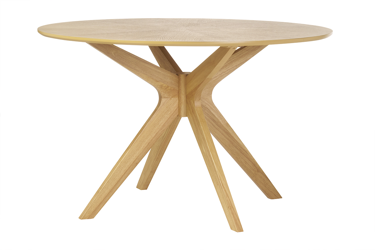 Table � manger design ronde ch�ne D120 cm DIELLI