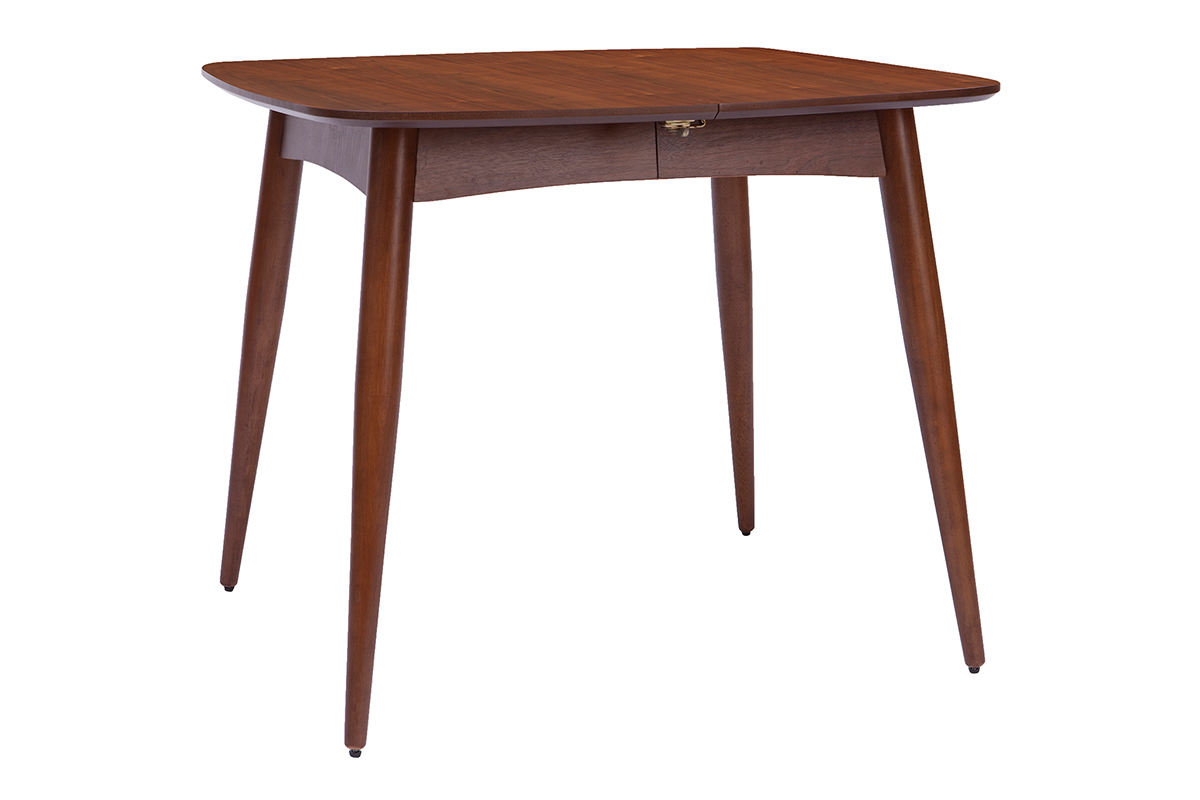 Table � manger extensible carr�e en bois fonc� L90-130 cm NORDECO