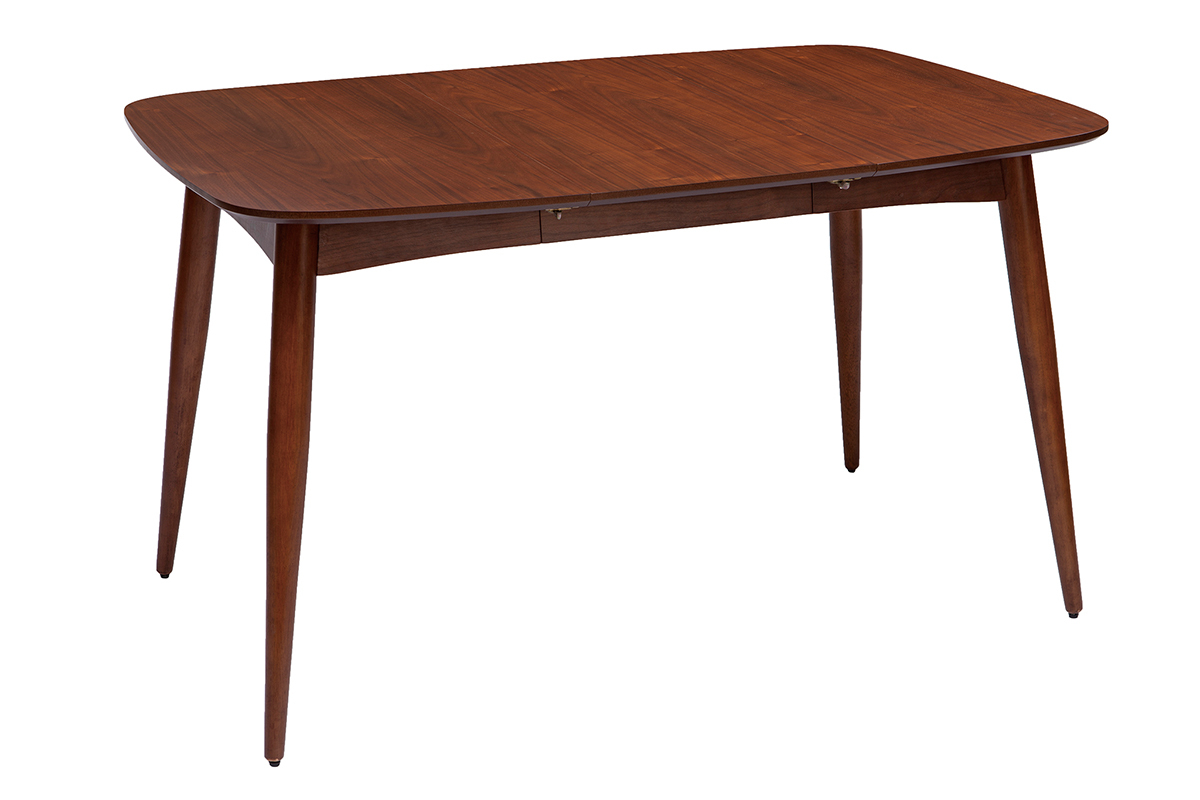 Table � manger extensible carr�e en bois fonc� L90-130 cm NORDECO