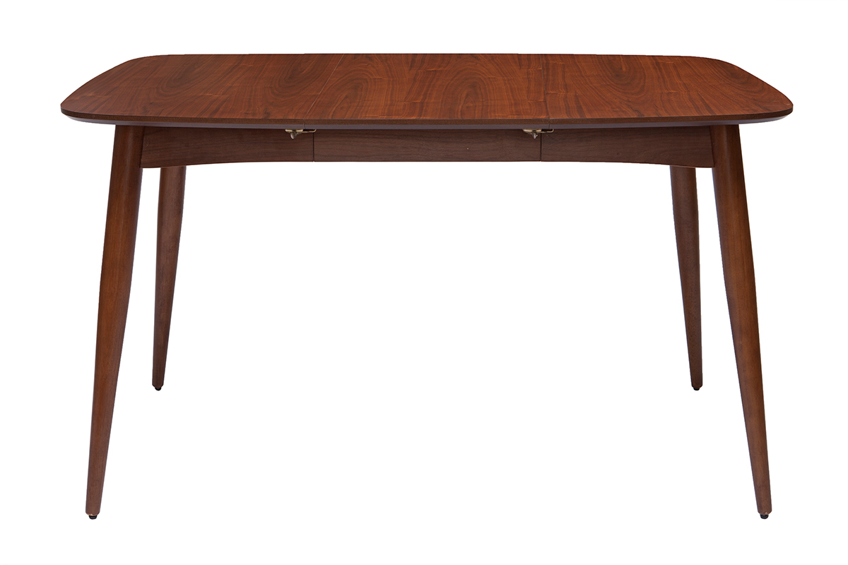 Table � manger extensible carr�e en bois fonc� L90-130 cm NORDECO