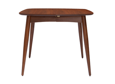 Table &agrave; manger extensible carr&eacute;e en bois fonc&eacute; L90-130 cm NORDECO