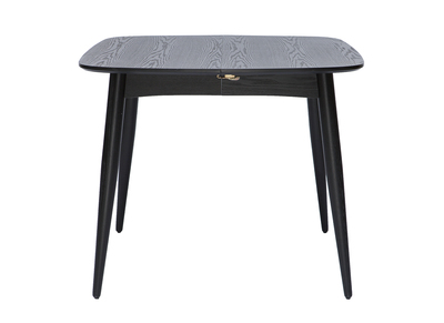 Table &agrave; manger extensible carr&eacute;e en bois noir L90-130 cm NORDECO