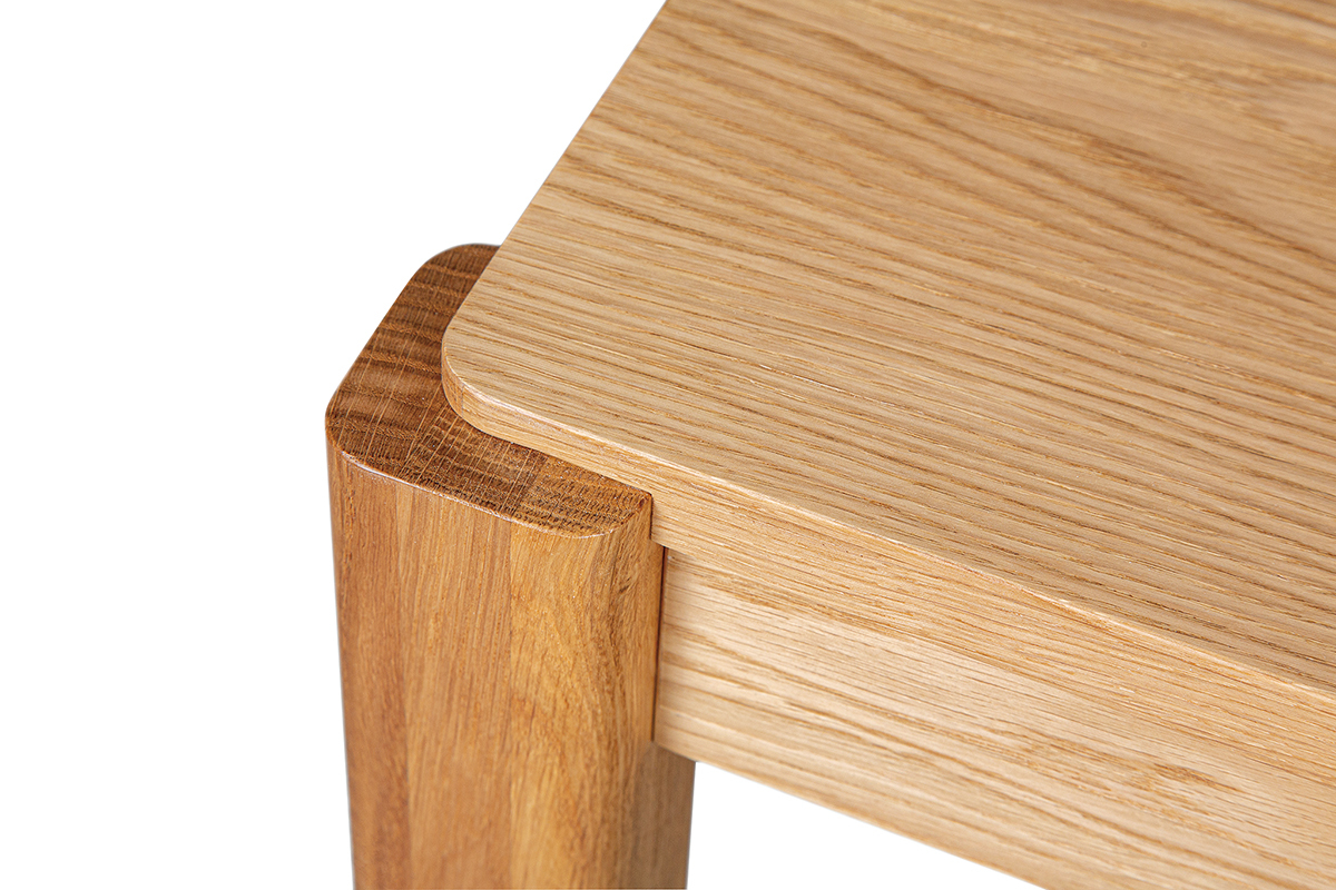 Table � manger extensible rallonges int�gr�es en bois clair ch�ne rectangulaire L125-238 cm AGALI