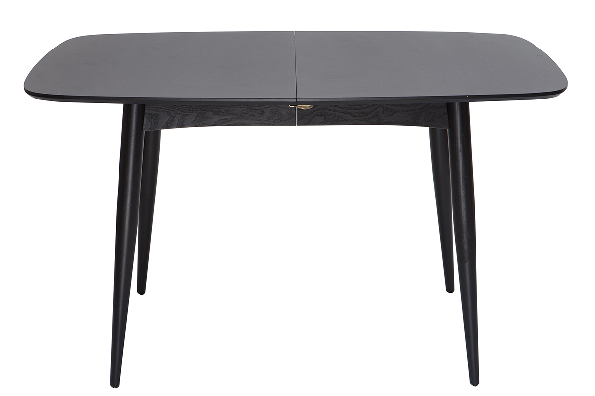 Table � manger extensible rectangulaire en bois noir L130-160 cm NORDECO