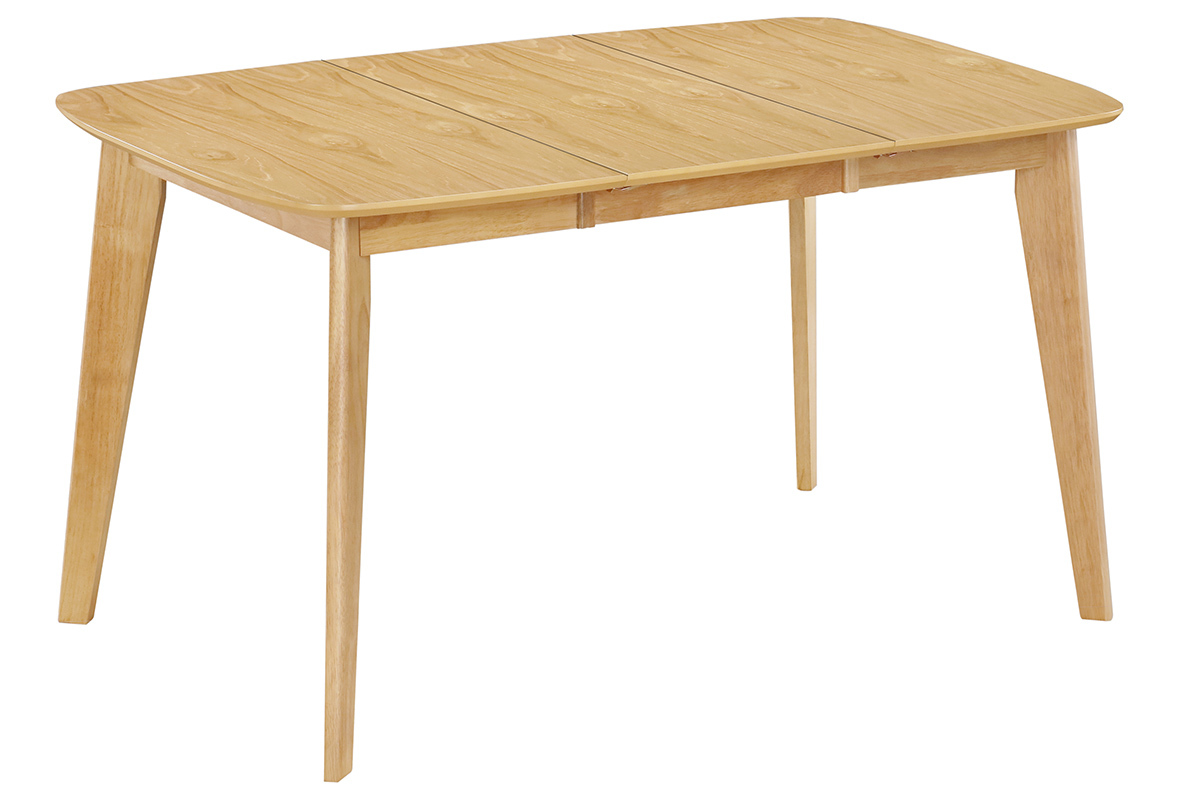 Table � manger extensible scandinave carr�e placage ch�ne L90-130 cm LEENA