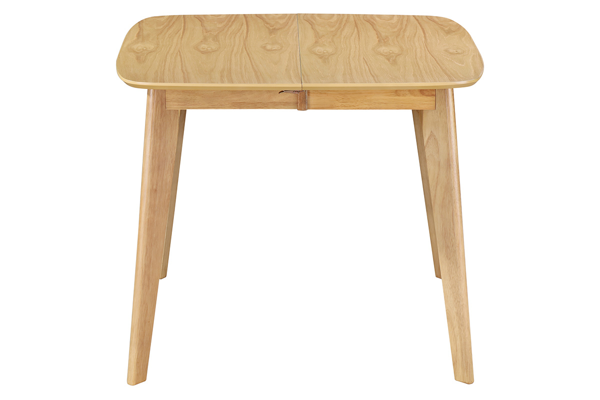 Table � manger extensible scandinave carr�e placage ch�ne L90-130 cm LEENA
