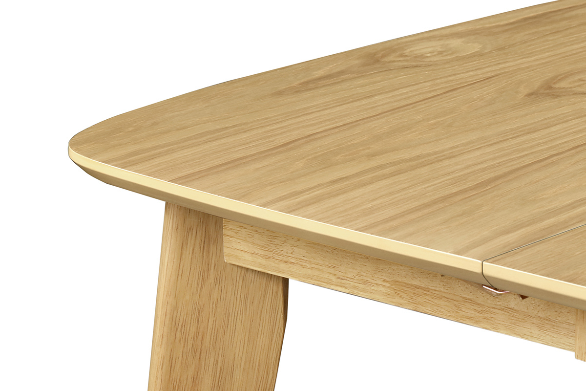 Table � manger extensible scandinave carr�e placage ch�ne L90-130 cm LEENA