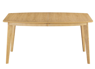 Table &agrave; manger extensible scandinave en bois clair L150-200 LEENA