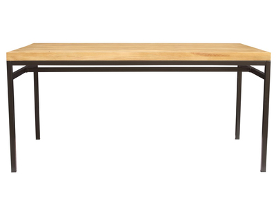 Table &agrave; manger industrielle bois manguier massif et m&eacute;tal L160 cm YPSTER