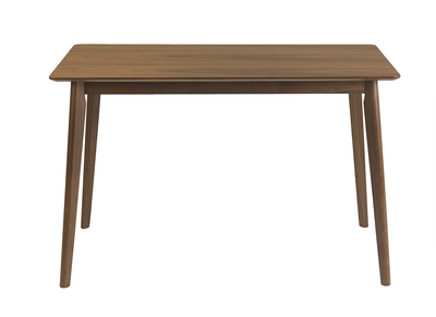 Table &agrave; manger rectangulaire bois fonc&eacute; noyer L120 cm ELION