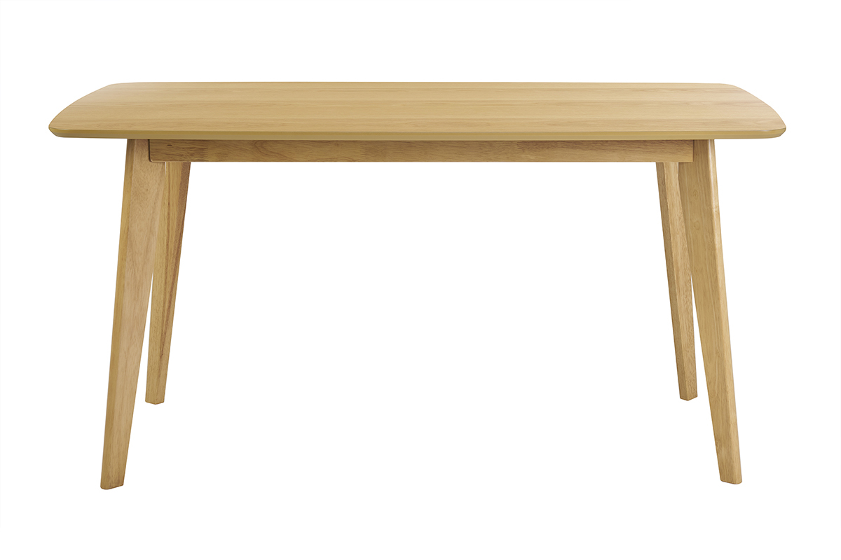 Table � manger rectangulaire scandinave bois clair ch�ne L150 cm LEENA