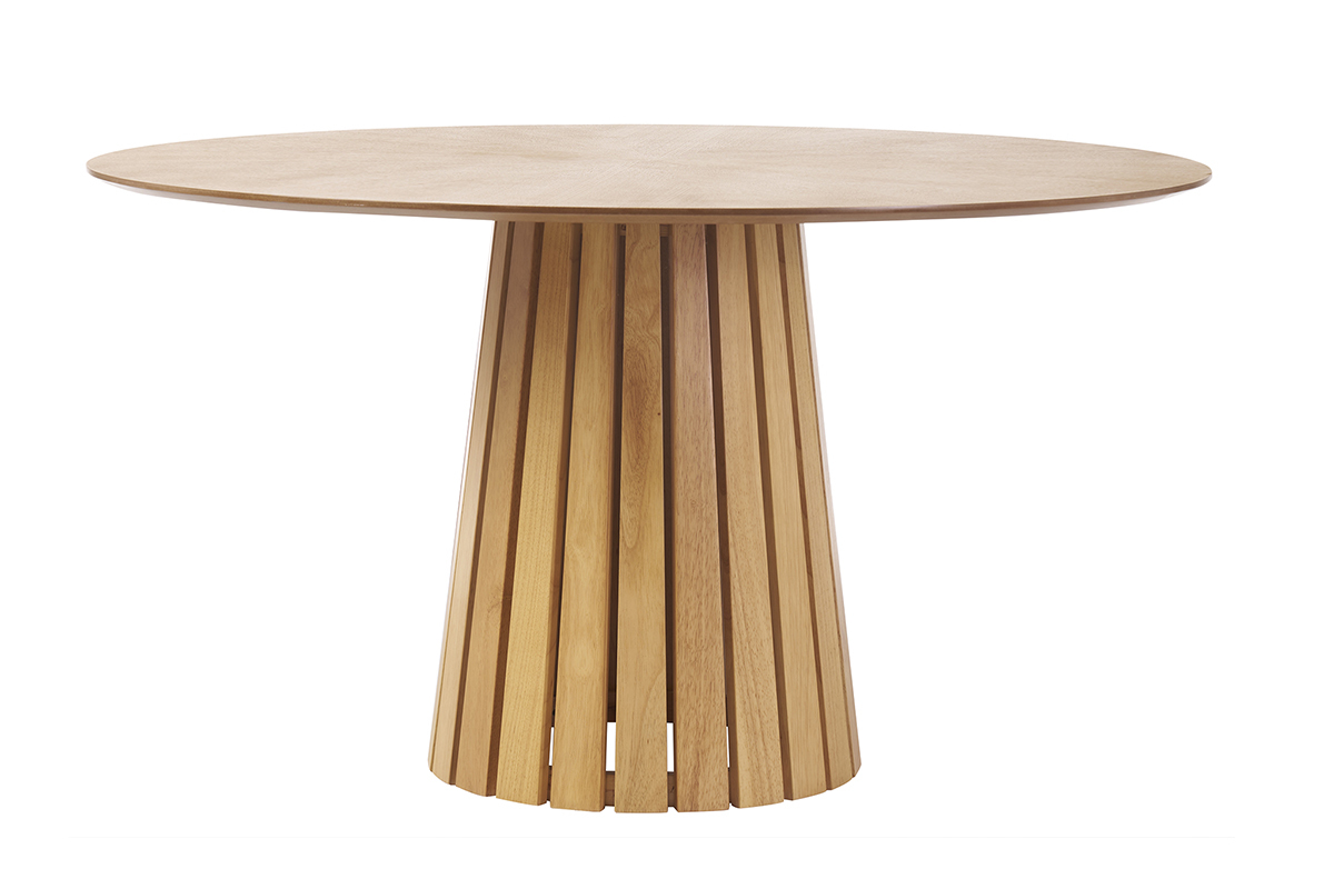 Table � manger ronde en bois clair ch�ne D137 cm DITA