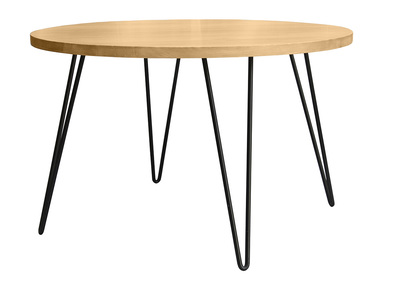 Table &agrave; manger ronde en bois manguier massif D116 cm VIBES