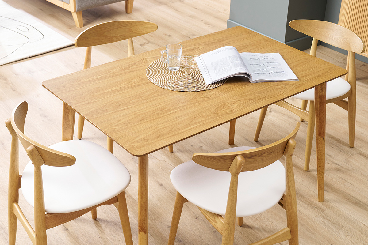 Table � manger scandinave finition fr�ne L120 cm ELION