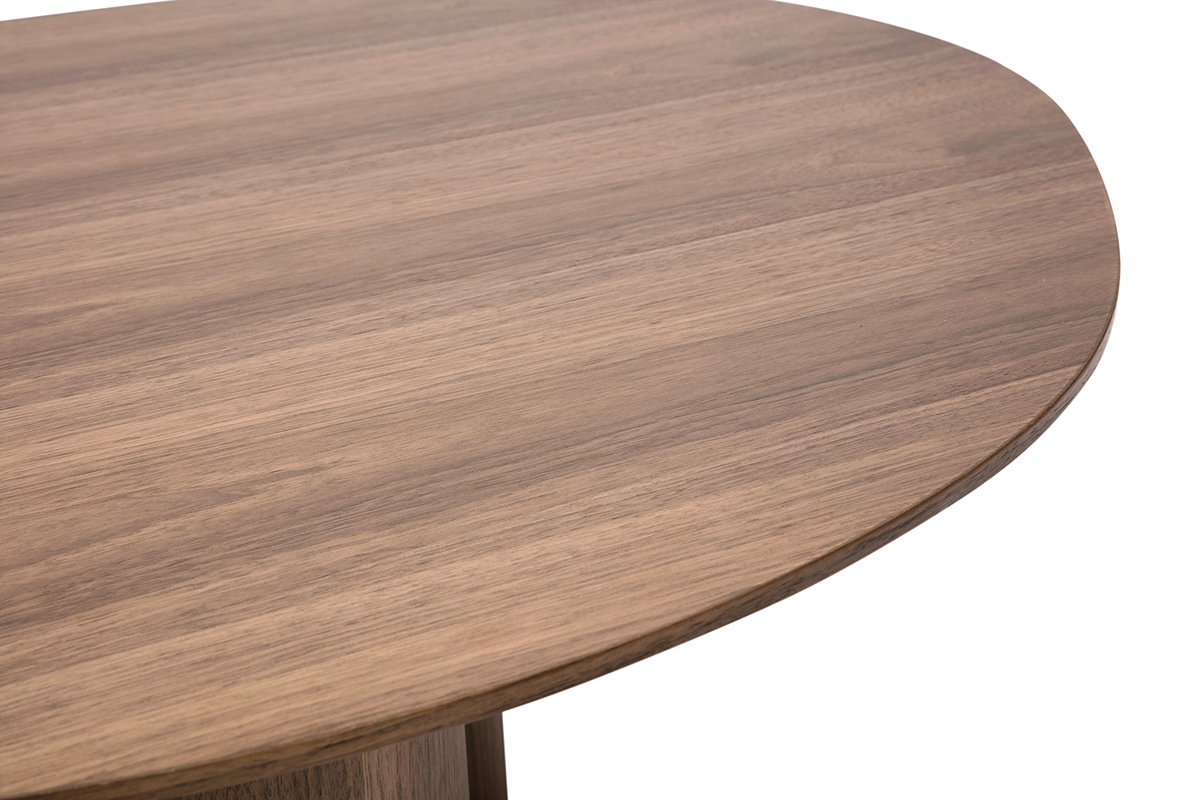 Table basse design bois fonc� noyer L100 cm HOLLEN