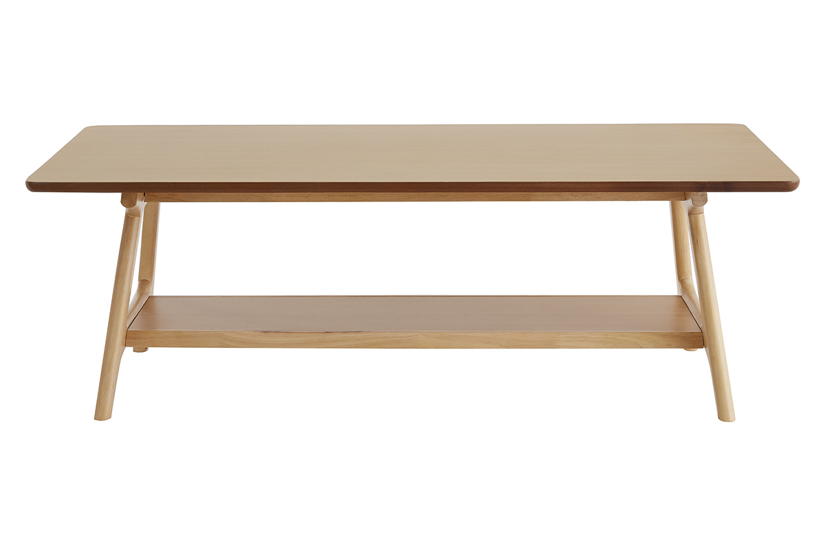 Table basse rectangulaire scandinave finition ch�ne L120 cm BAKAR