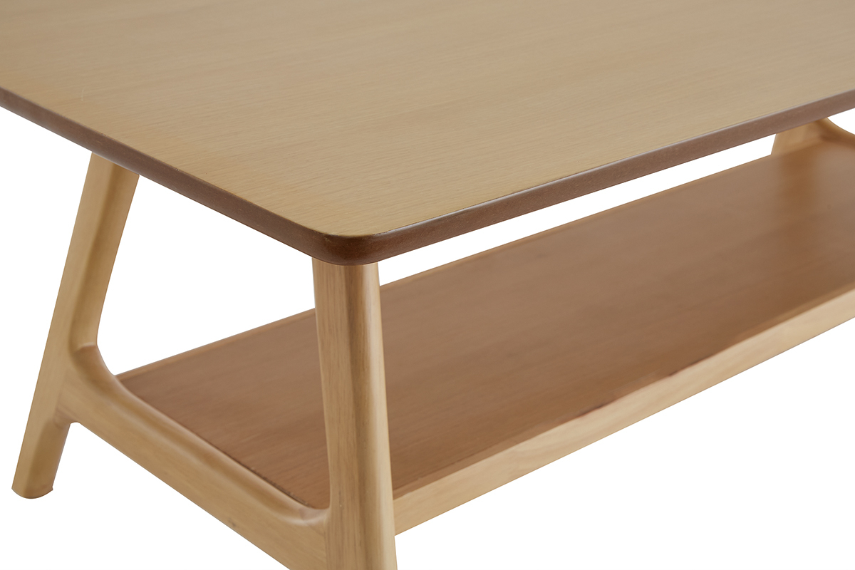 Table basse rectangulaire scandinave finition ch�ne L120 cm BAKAR