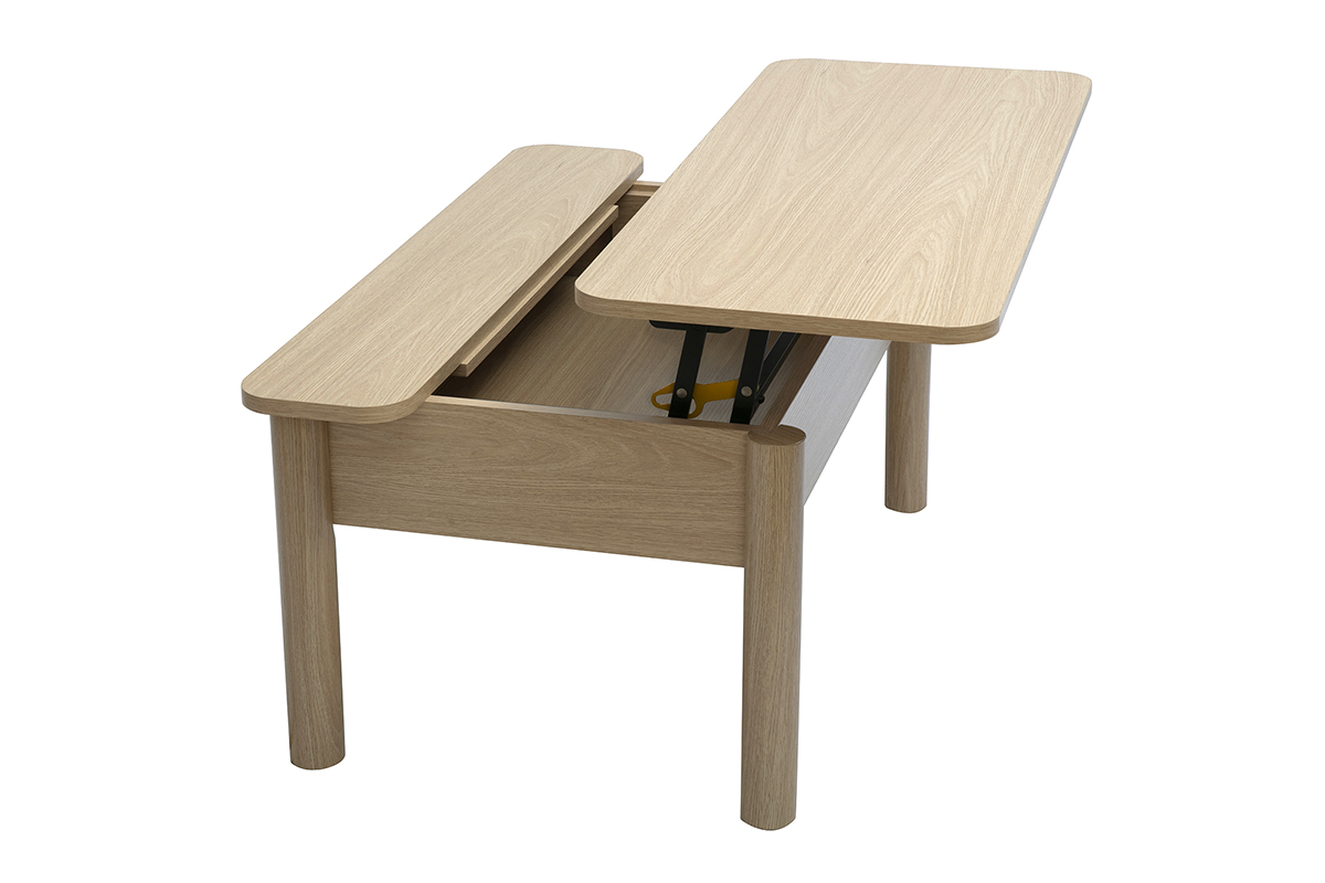 Table basse relevable en bois ch�ne L100 cm BOLSO