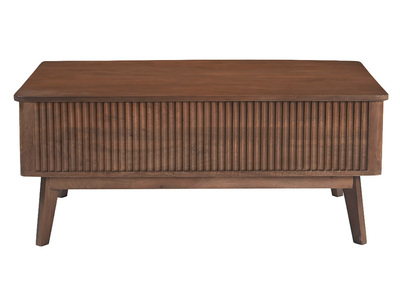 Table basse relevable rectangulaire bois fonc&eacute; manguier massif L100 cm ALDA