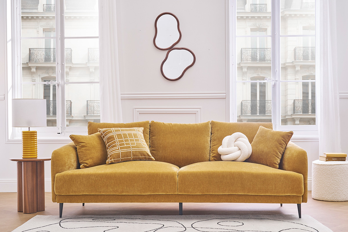 Table d'appoint design bois fonc� noyer L44 cm HOLLEN