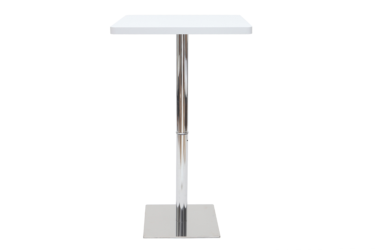 Table de bar carr�e blanche JACK