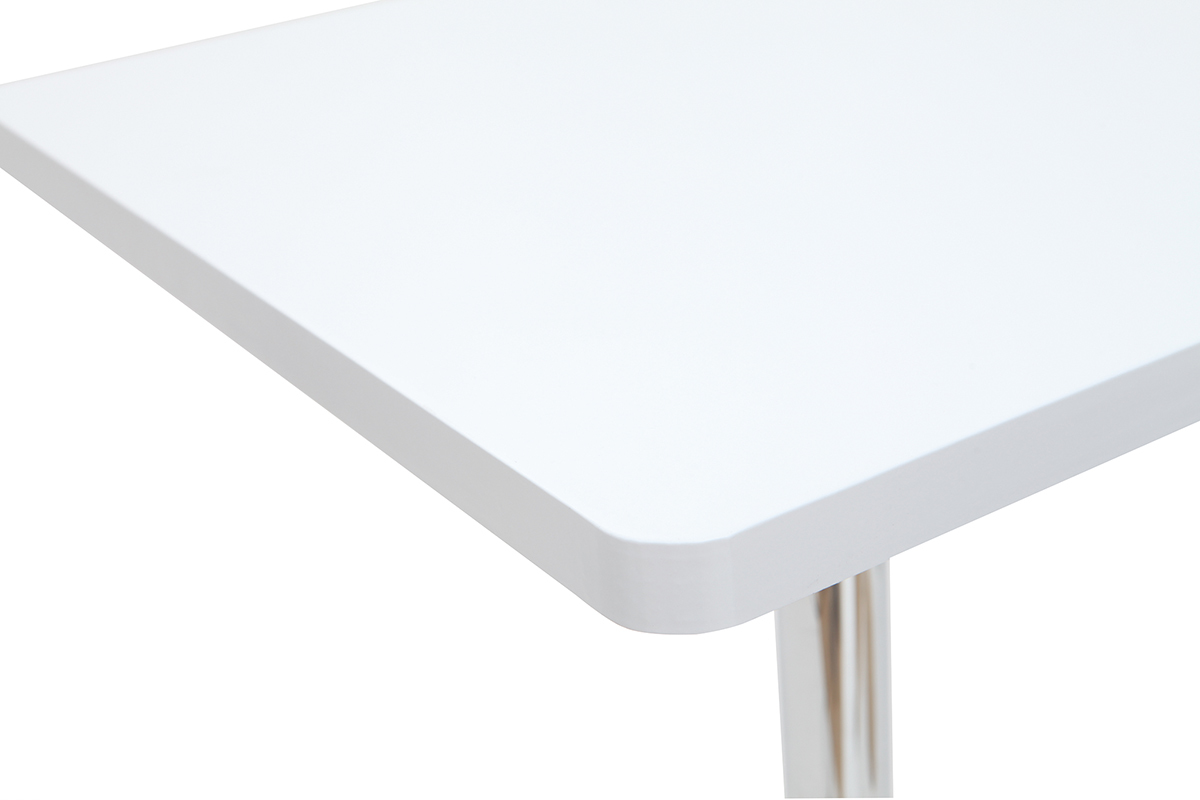 Table de bar carr�e blanche JACK