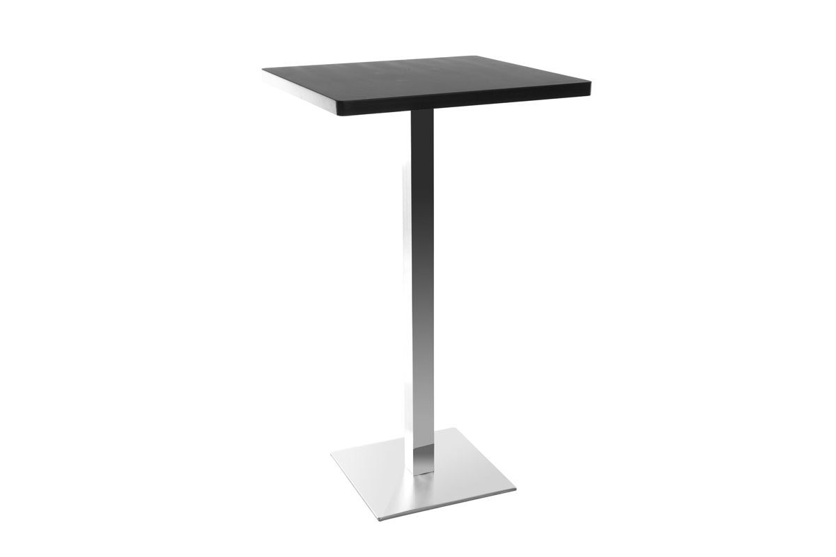 Table de bar design carr�e noire L60 cm JORY