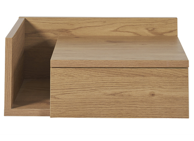 Table de chevet murale finition bois ch&ecirc;ne clair avec tiroir NASTY