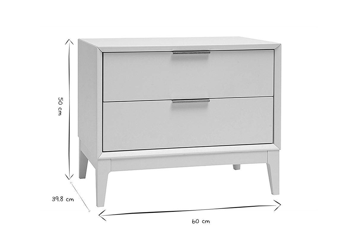 Table de chevet rose poudr� et m�tal dor� avec rangements GIANA