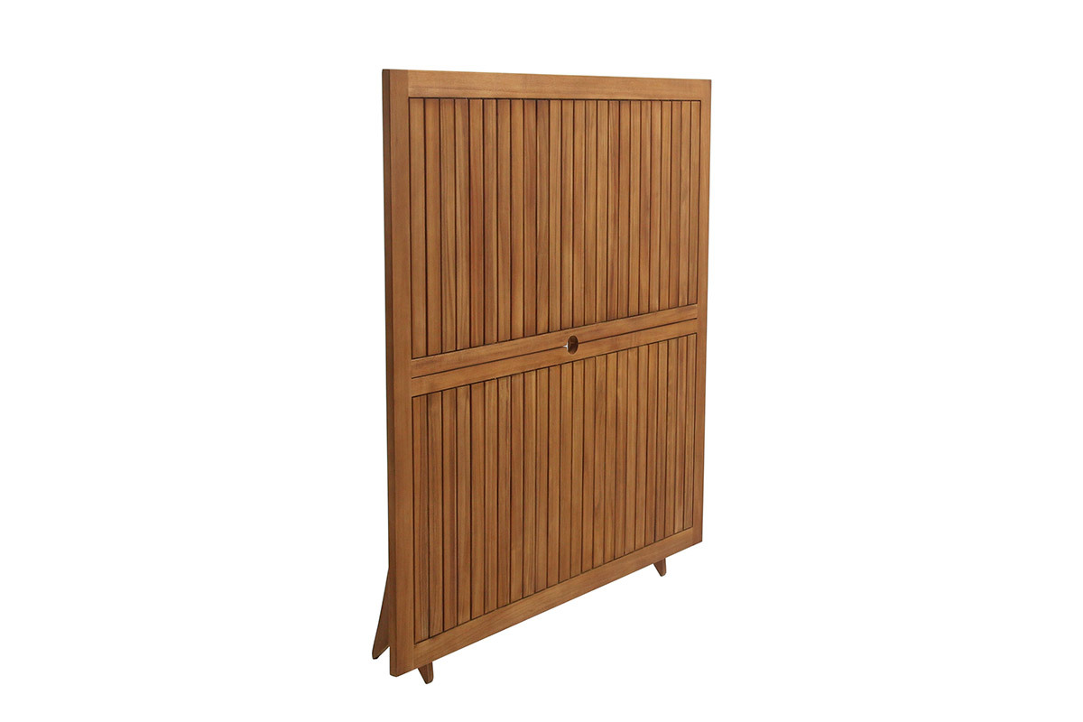 Table de jardin pliante carr�e en bois massif L140 cm SANTIAGO