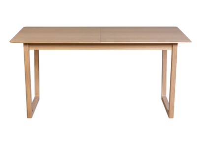 Table extensible rallonges int&eacute;gr&eacute;es rectangulaire bois clair ch&ecirc;ne L160-240 cm LAHO