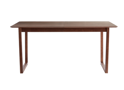 Table extensible rallonges int&eacute;gr&eacute;es rectangulaire en bois fonc&eacute; noyer L160-240 cm LAHO