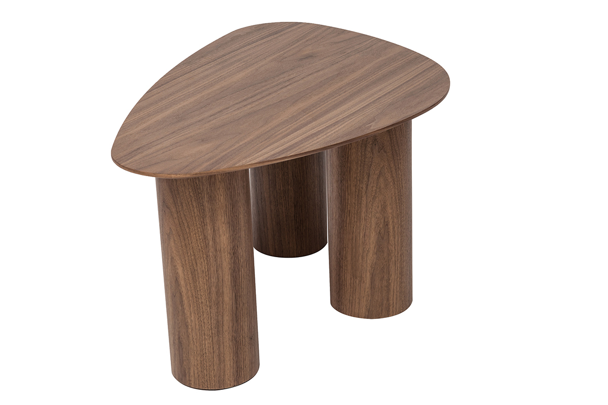 Tables basses gigognes design en bois fonc� (lot de 2) FOLEEN