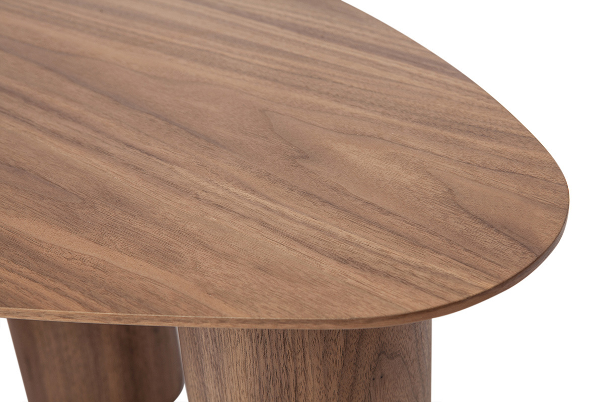 Tables basses gigognes design en bois fonc� (lot de 2) FOLEEN