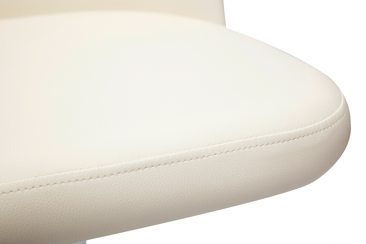 Tabourets de bar design r�glables blancs (lot de 2) MONTI
