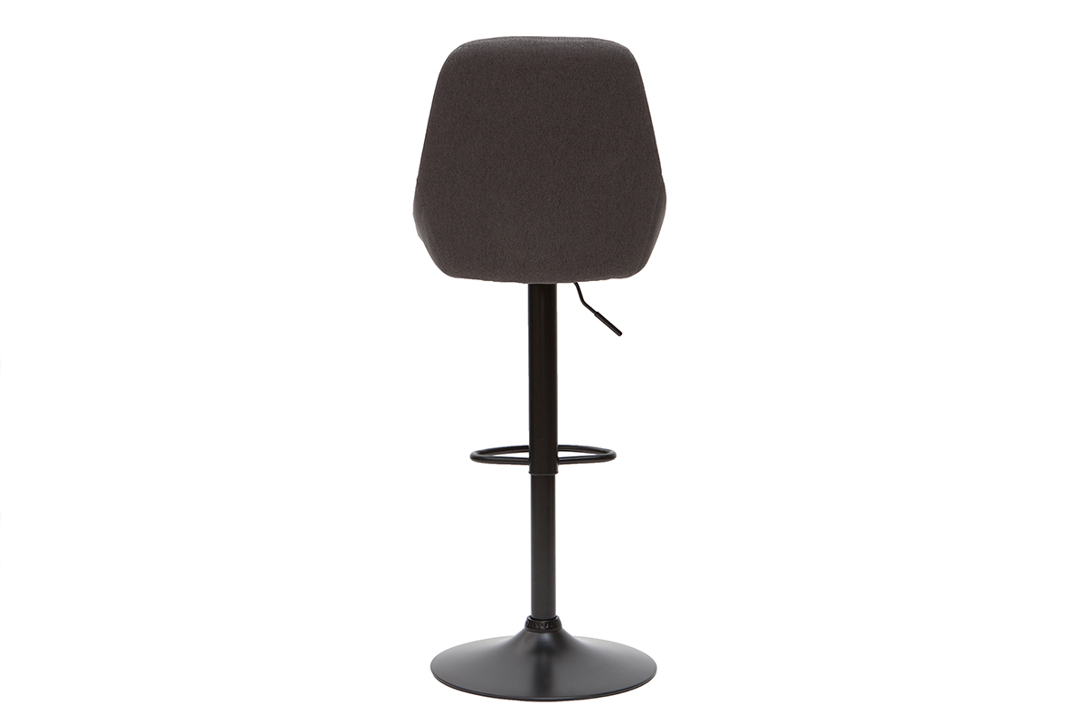 Tabourets de bar design r�glables gris fonc� (lot de 2) HOLO