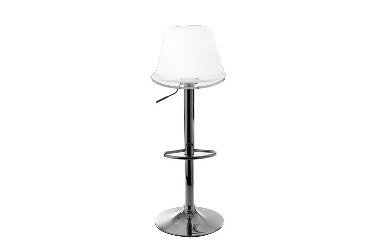 Tabourets de bar design r�glables transparents (lot de 2) GALILEO