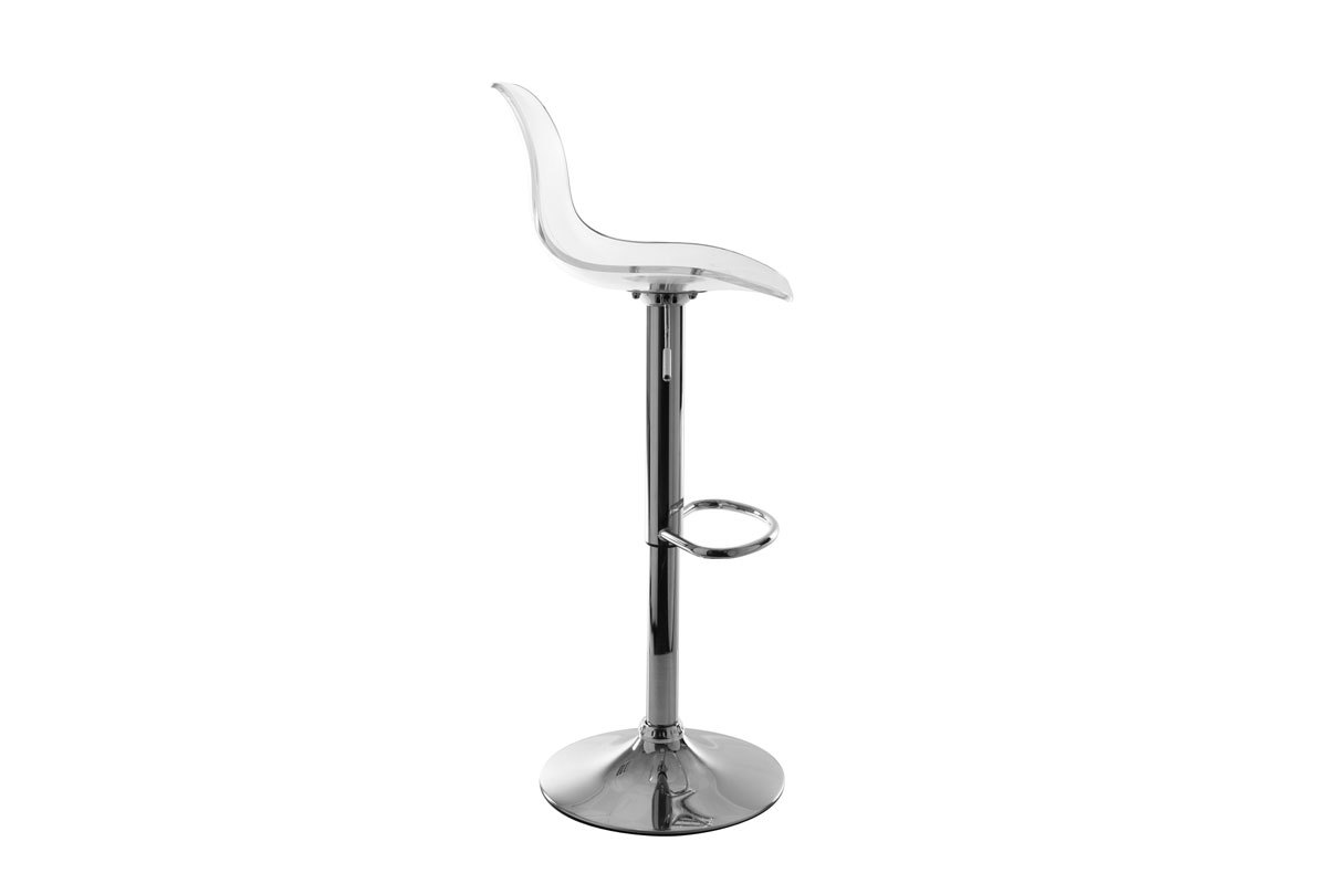 Tabourets de bar design r�glables transparents (lot de 2) GALILEO