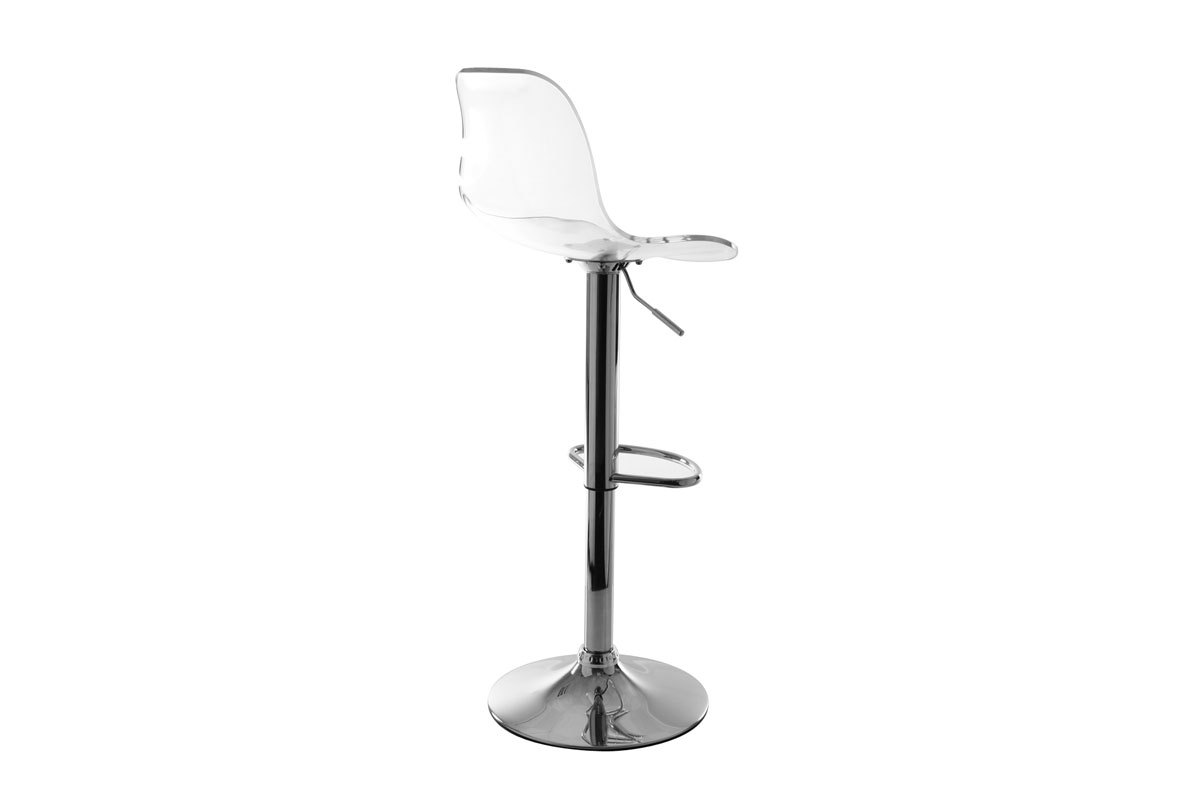 Tabourets de bar design r�glables transparents (lot de 2) GALILEO