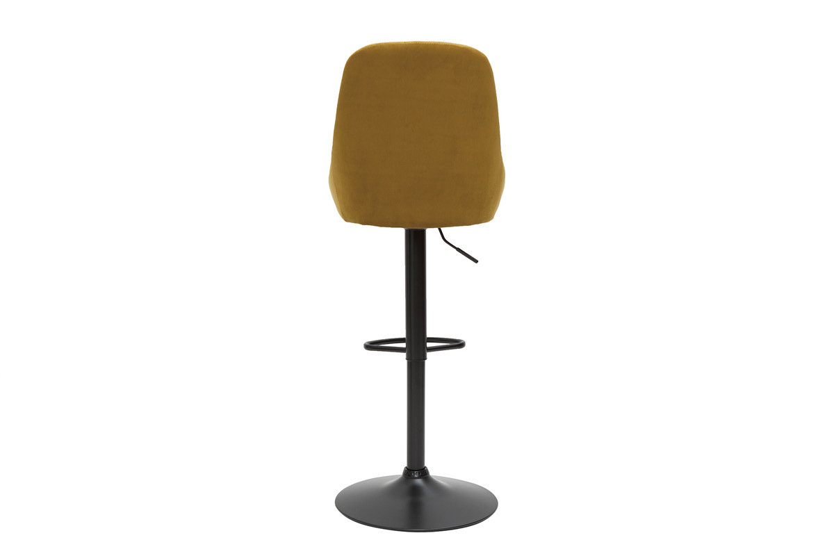 Tabourets de bar design r�glables velours bronze (lot de 2) HOLO