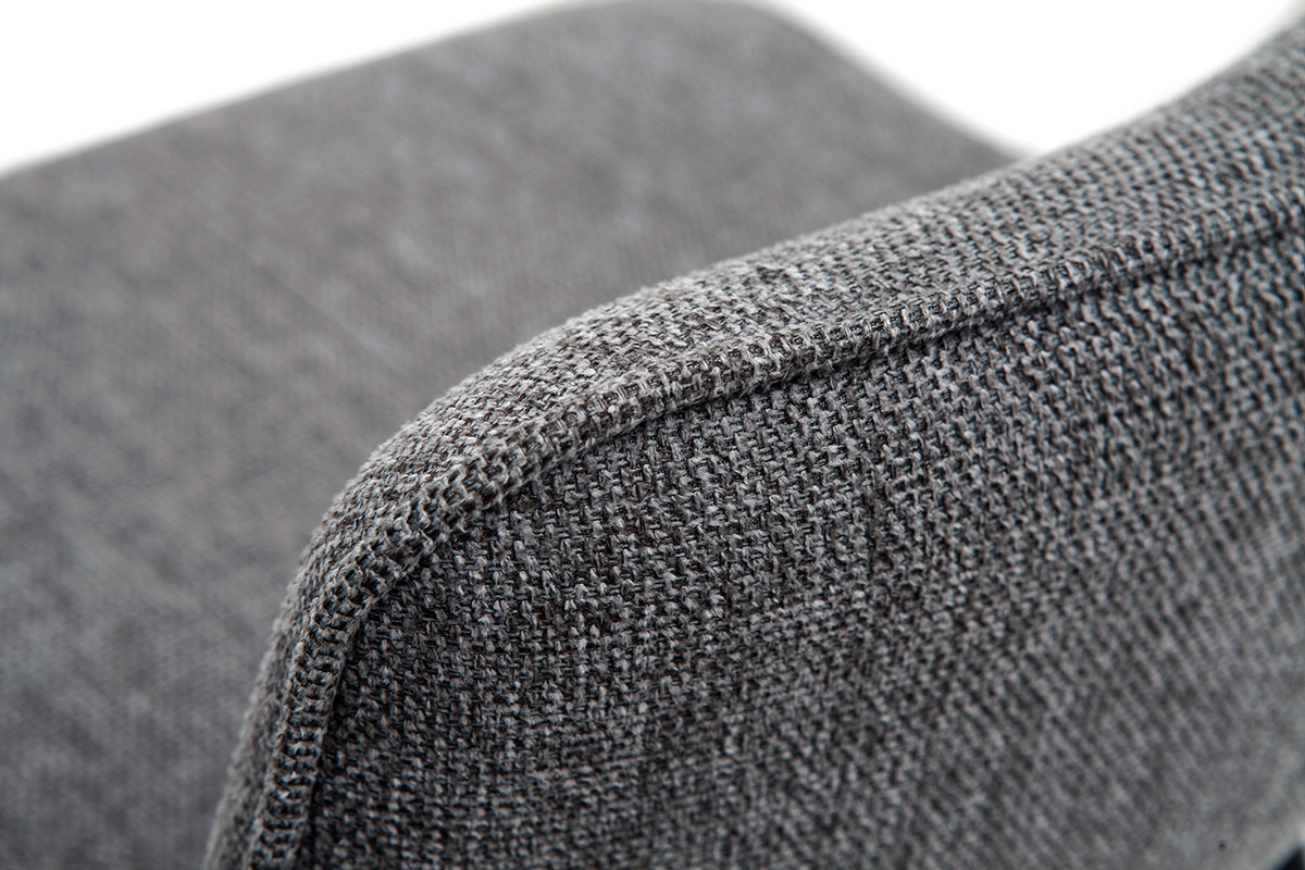 Tabourets de bar en tissu effet velours textur� gris et m�tal H65 (lot de 2) BOOST