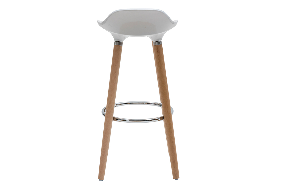 Tabourets de bar scandinaves blancs H74 cm (lot de 2) GILDA