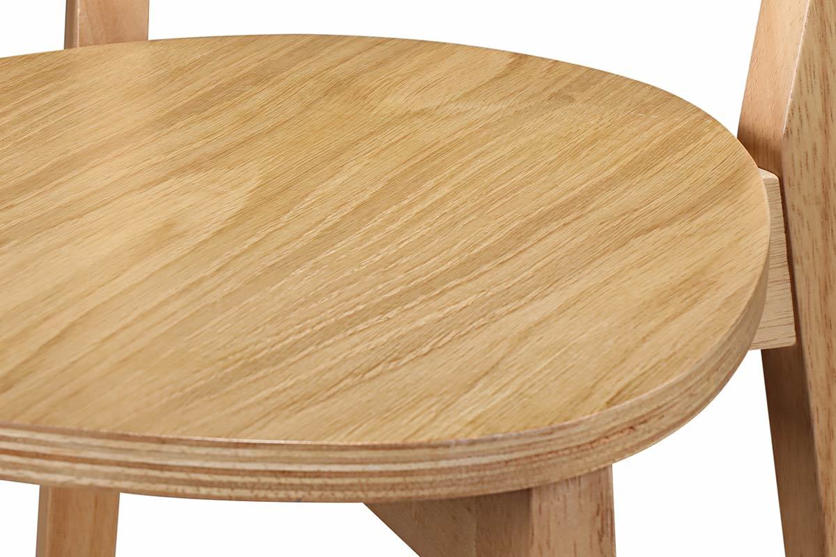 Tabourets de bar scandinaves finition ch�ne H65 cm (lot de 2) LEENA