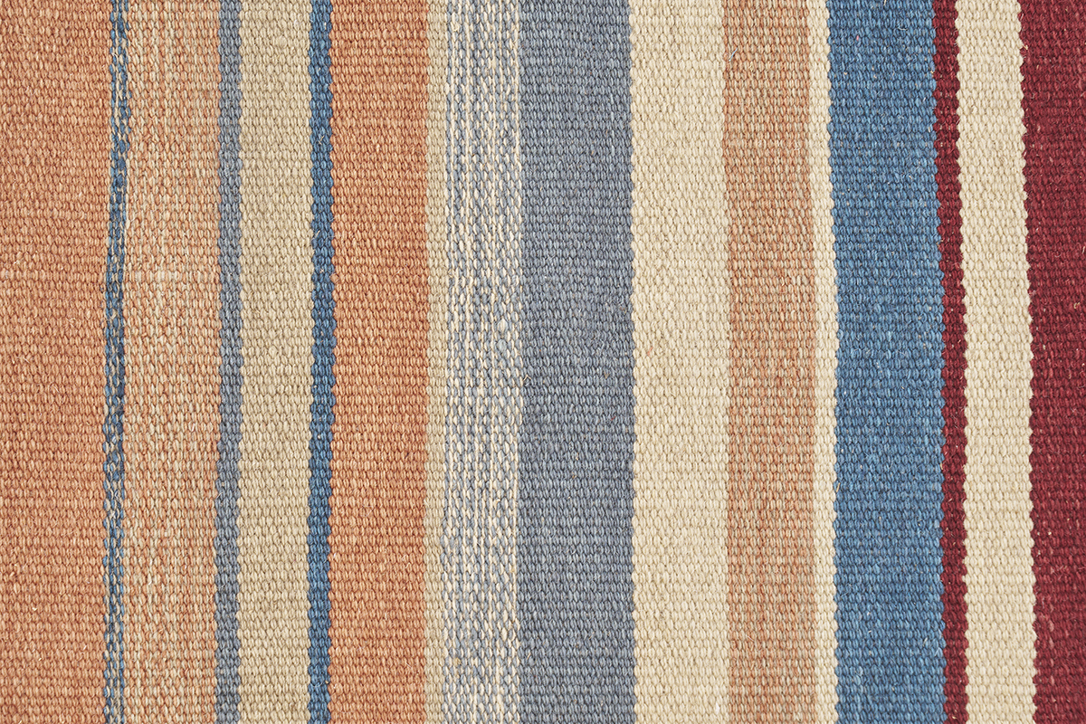 Tapis rectangulaire ray� multicolore en coton 60 x 120 cm SUPLA